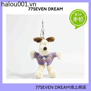Năm mới chó sửa chữa móc khóa búp bê áo len búp bê học túi mặt dây chuyền dễ thương sáng tạo sang trọng búp bê quà tặng nữ