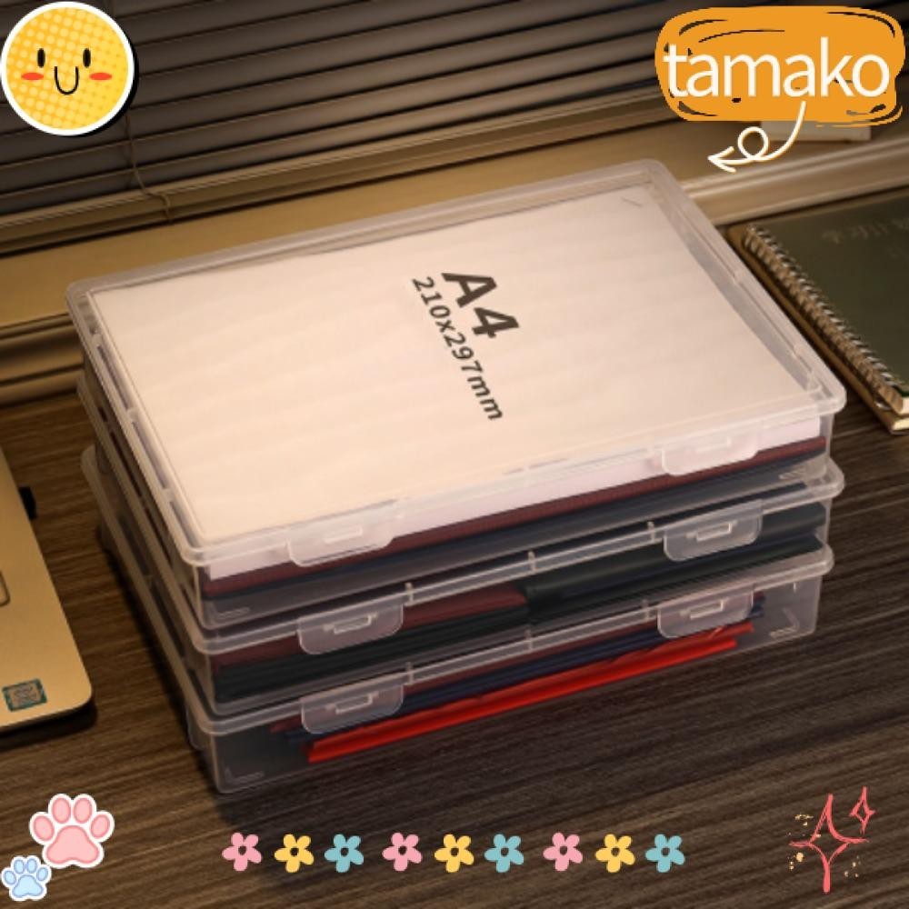 Hộp đựng hồ sơ chứng chỉ TAMAKO, Hộp đựng tài liệu hình vuông, Hộp lưu trữ bằng nhựa