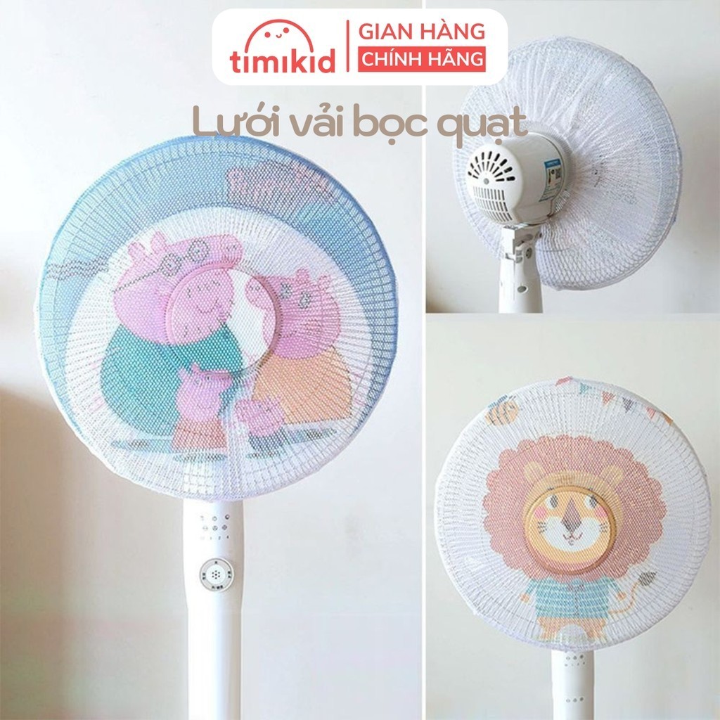 Lưới Vải Bọc Quạt Hogokids Giữ An Toàn Cho Bé Hình Hoạt Hình Dễ Thương - Timikid