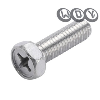  Vít khe cắm đầu lục giác Phillips bằng thép không gỉ 304 Bu lông vít lục giác M3M4M5M6M8