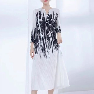 Miyake Xếp Ly Cao Cấp Phong Cách Phương Tây Mùa Xuân 2024 Phong Cách Mới Tính Khí Thời Trang Quần Áo Nữ Mỏng Hơn Nhìn Rời