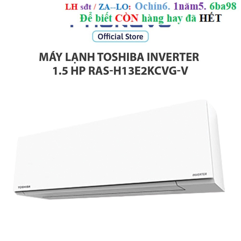 Rẻ Máy Lạnh Toshiba Inverter 1.5 HP RAS-H13E2KCVG-V - Bảo hành 24 tháng