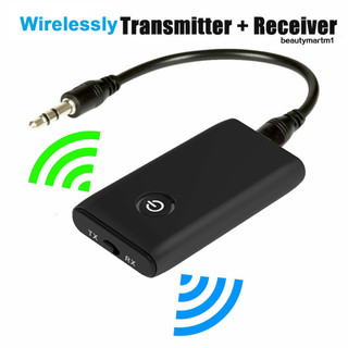 Bộ thu âm thanh không dây tương thích Bluetooth B10S5.0 Bộ thu âm thanh 2 trong 1 3,5MM Bộ thu âm thanh TV máy tính liên kết kép có thể sạc lại USB