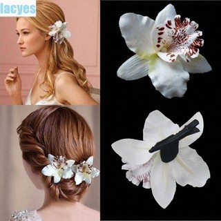 Kẹp Tóc Hoa LACYES, Kẹp Tóc Vải Satin Phong Cách Hàn Quốc Kẹp Tóc Hoa Lan Thái Lan, Phong Cách Bohemian Đi Biển Kỳ Nghỉ Mũ Nữ Phụ Kiện Tóc Mũ Đội Đầu Hoa Nhân Tạo