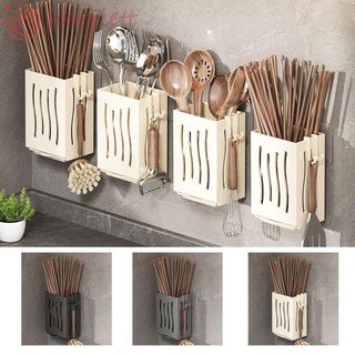 Giỏ Đũa Thoát Nước HARRIETT, Lồng Đũa Bằng Nhựa, Thoát Nước Hiệu Quả Treo Tường Đa Năng Có Khay Nhỏ Giọt Đũa Ống Hộp Bảo Quản Cho Gia Đình