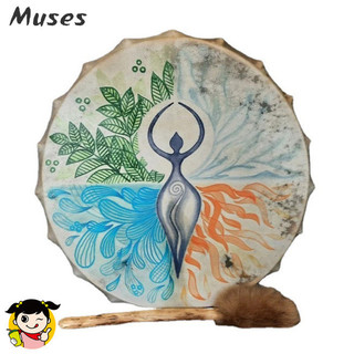 Hàng sẵn có Shaman Drum With Drum Stick Hand Drum Bộ gõ Nhạc cụ 9.8 In Shaman Drum Holiday Party