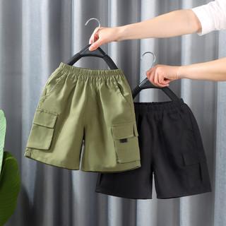 Quần Crock thông thường cho bé trai phong cách Hàn Quốc mùa hè Quần short thoáng khí màu trơn cho trẻ em