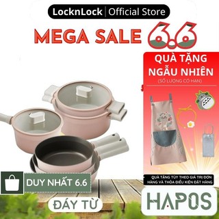 Nồi chảo chống dính bếp từ Suit IH LocknLock Chính hãng, có tay cầm cách nhiệt tốt, nhiều dung tích - HAPOS OFFICIAL