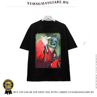 Áo phông tay lỡ rock band SLIPKNOT - áo thun nhạc rock SLIPKNOT - rocktee màu đen oversize 100% cotton