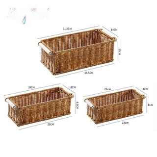 Giỏ mây dài, hẹp, giả để sắp xếp trong phòng ngủ nhà bếp tại nhà