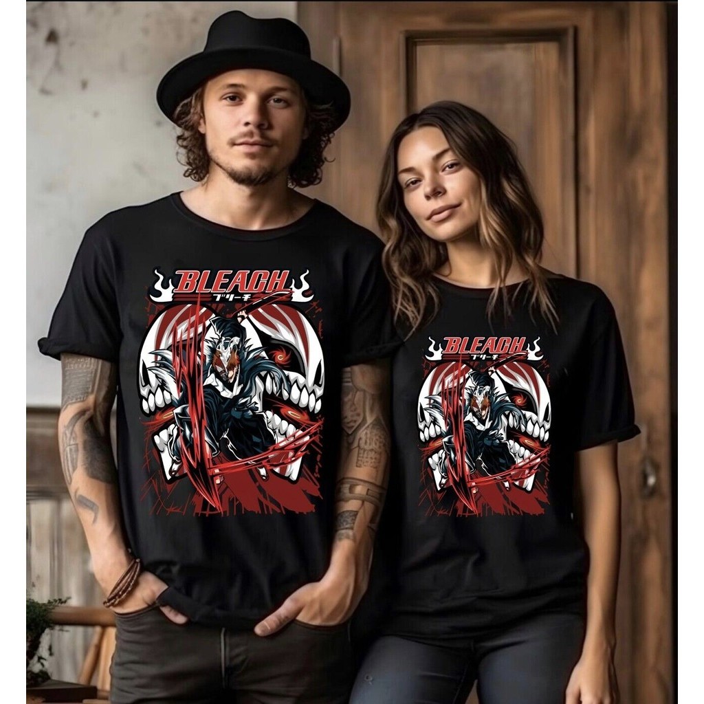 Bleach Ichigo Kurosaki Manga Dải Anime Unisex Áo Thun Tee