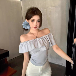 Áo xếp ly lệch vai gợi cảm WEANIA