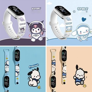 Đồng hồ LED Sanrio Kuromi Dây đeo silicon Đồng hồ điện tử chống nước cho trẻ em Đồng hồ thể thao chất lượng cao cho đồng hồ trẻ em