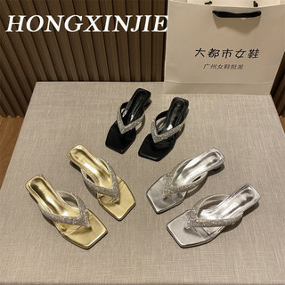 HONGXINJIE Giày Cao Gót Mũi Nhọn GIÀY SANDAL Thời Trang Mới 2023 Cho Nữ Cá tính Độn đế Đế chống trơn trượt Độ bền cao FGL24609RR 24Z240613