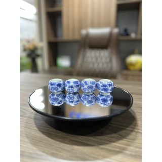 Cóng yến, chòe bách hoa xanh full bộ 4 sử dụng cho lồng yến, chòe đất gắn tai tàu 1.2cm