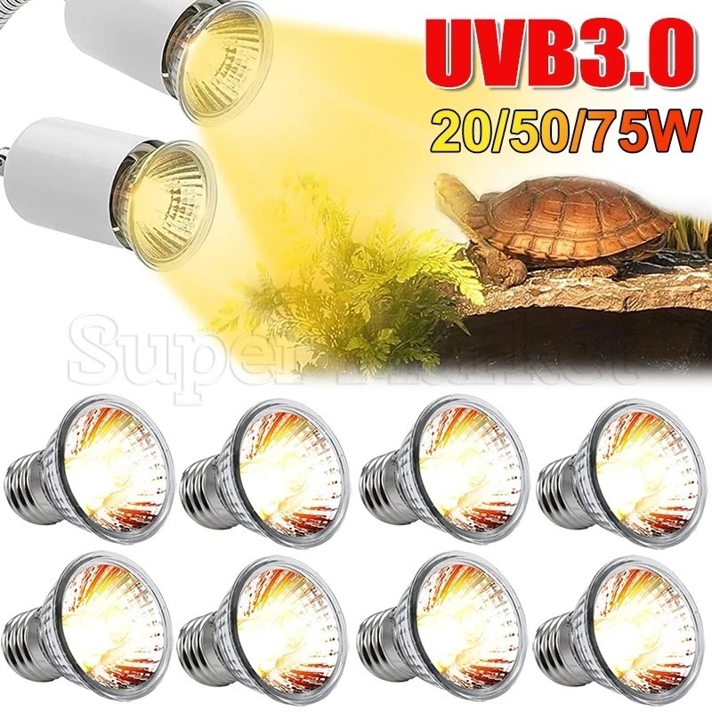 Bóng đèn bò sát UVB 25 / 50 / 75W - Đèn sưởi thú cưng bò sát - Đèn chống nắng toàn phổ - Đèn sưởi - 