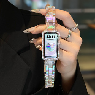 Dây đeo nhựa mới có vỏ bảo vệ kim cương cho Samsung Galaxy Fit 3 Vòng đeo tay thông minh Samsung Galaxy Fit 3 SM-R390 Dây đeo thay thế