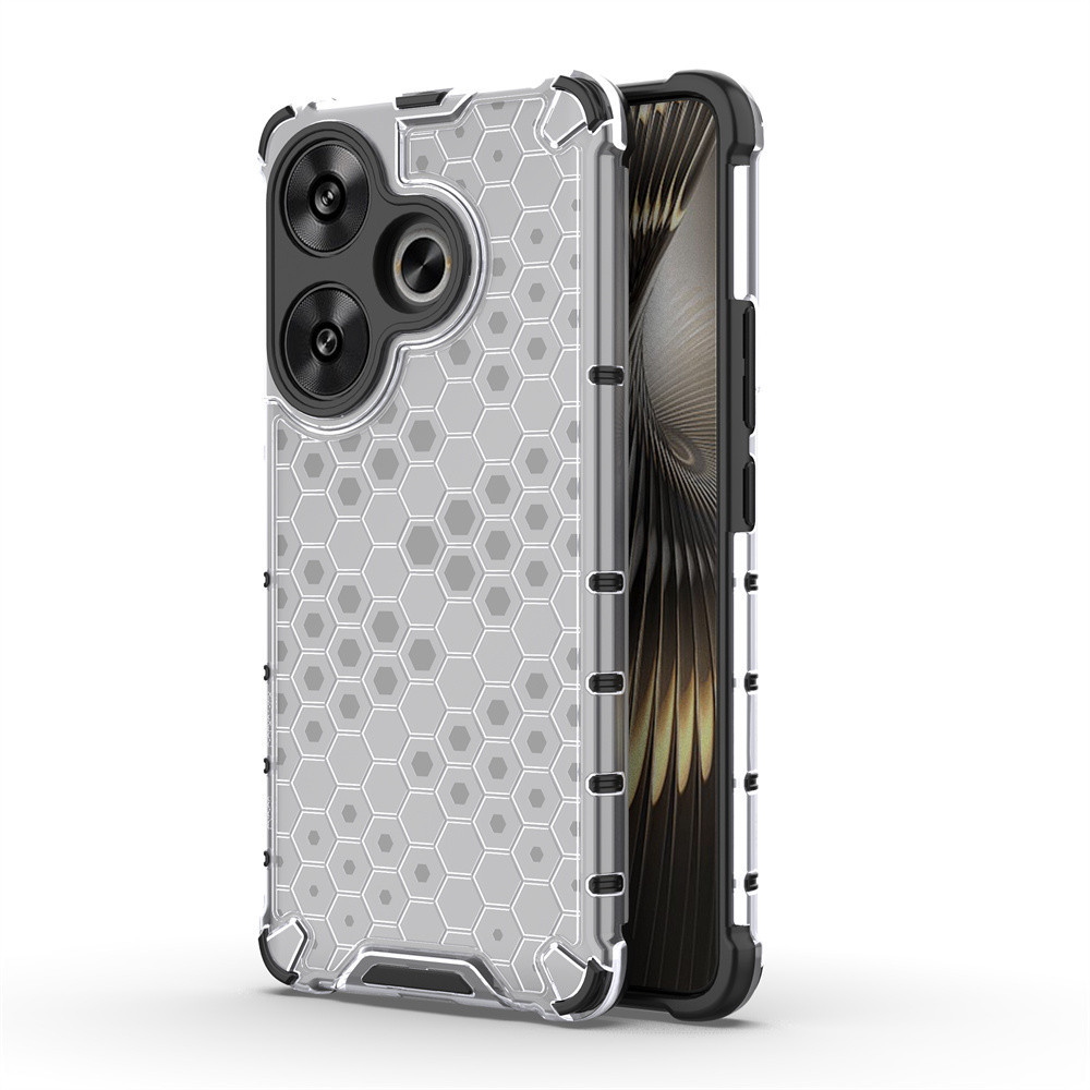 Dành Cho Xiaomi Redmi Turbo 3 5G Ốp Lưng Họa Tiết Tổ Ong Trong Suốt Chống Sốc TPU PC Lai Vỏ Bảo Vệ Camera