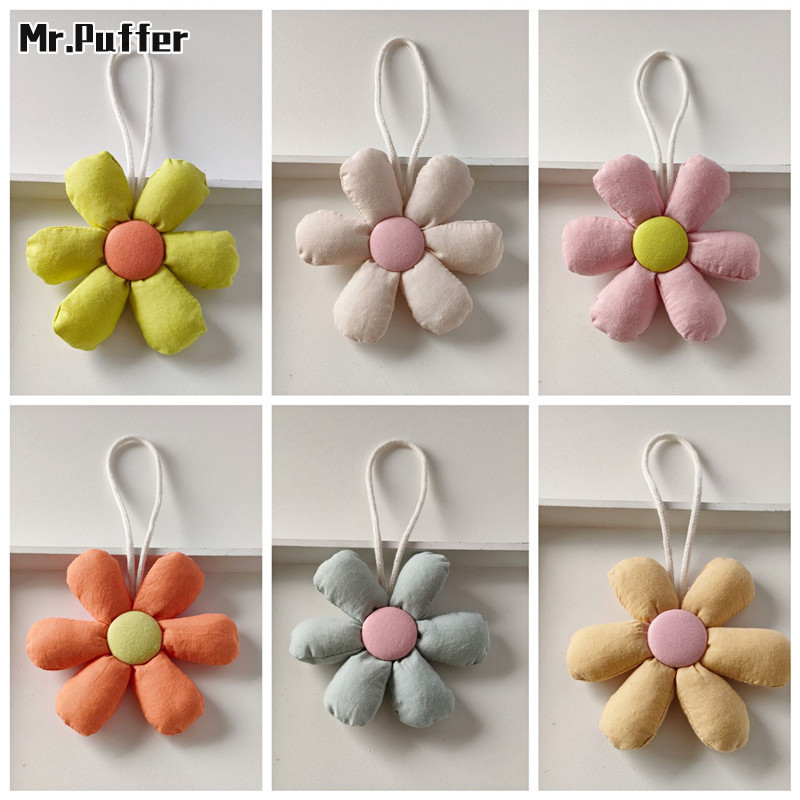 Mr.puffer Rừng phong cách vải hoa túi đi học mặt dây chuyền cho bé gái dây buộc hoa dễ thương trang trí phiên bản Hàn Quốc