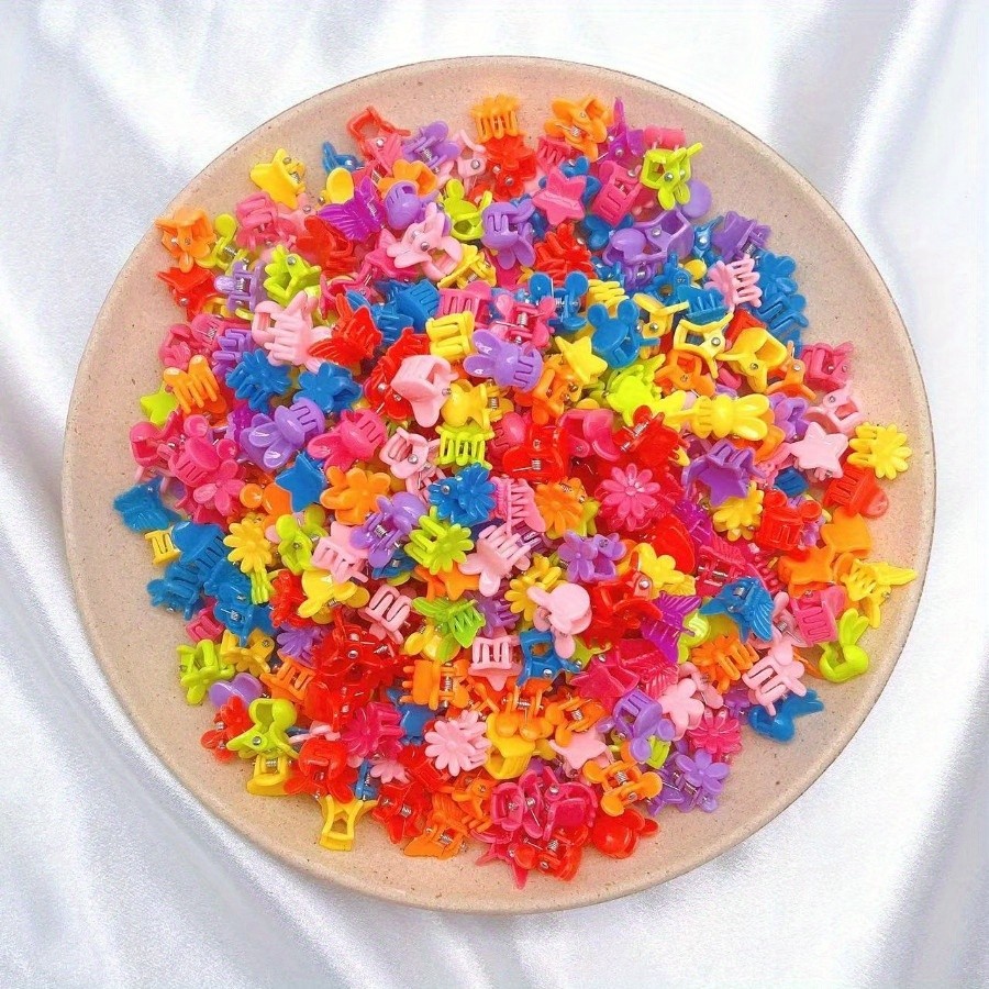 Bộ 50 / 100 Chiếc Mini Kẹp Tóc Cổ Tích Kẹp Tóc Nhiều Màu Sắc Kẹp Tóc Công Chúa Dễ Thương Kẹp Tóc Hoa