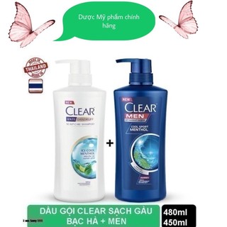 Dầu gội clear men cool sport bạc hà 450ml thái lan xả hàng