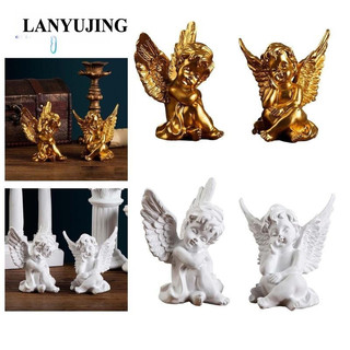 Lanyujing Magideal 2x Cherubs Tượng nhựa thiên thần được trang trí Tượng sân thượng ngoài trời