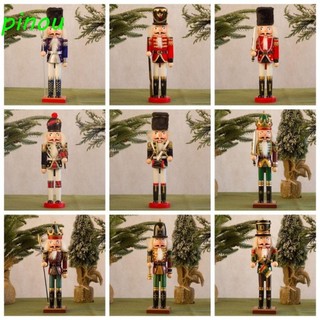 Poou Giáng Sinh Nutcracker, Vintage Thủ Công Thủ Công Người Lính Búp Bê, Giáng Sinh Vui Vẻ Sơn Vua Sáng Tạo Thủ Công Tượng Trang Trí Nhà