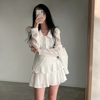 Hàn Quốc Hàn Quốc ins Họa Tiết Mùa Hè Rỗng Thiết Kế Công Nghiệp Nặng Cảm Giác Dây Hẹp Ôm Hơn Nhìn Dài Tay Kem Chống Nắng Top