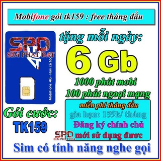 Sim 4g mobifone tk159, kc90, mxh100,tk135, local a69s, a69, a79s. a79s, a119, a119s