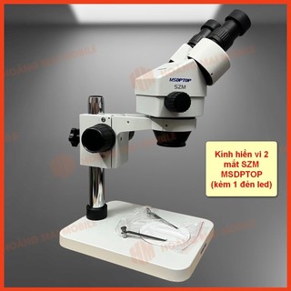 Kính hiển vi 2 mắt SZM MSDPTOP 7045P. Thị kính WF10X/20mm, độ phóng đại 7X-45X, kèm đèn