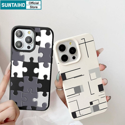 Suntaiho Ốp Điện Thoại tpu Dẻo Họa Tiết Mảnh Ghép Vui Nhộn Cho iphone 15 14 12 13 11 pro max ip 7 8 plus iphon x xs xr xs max