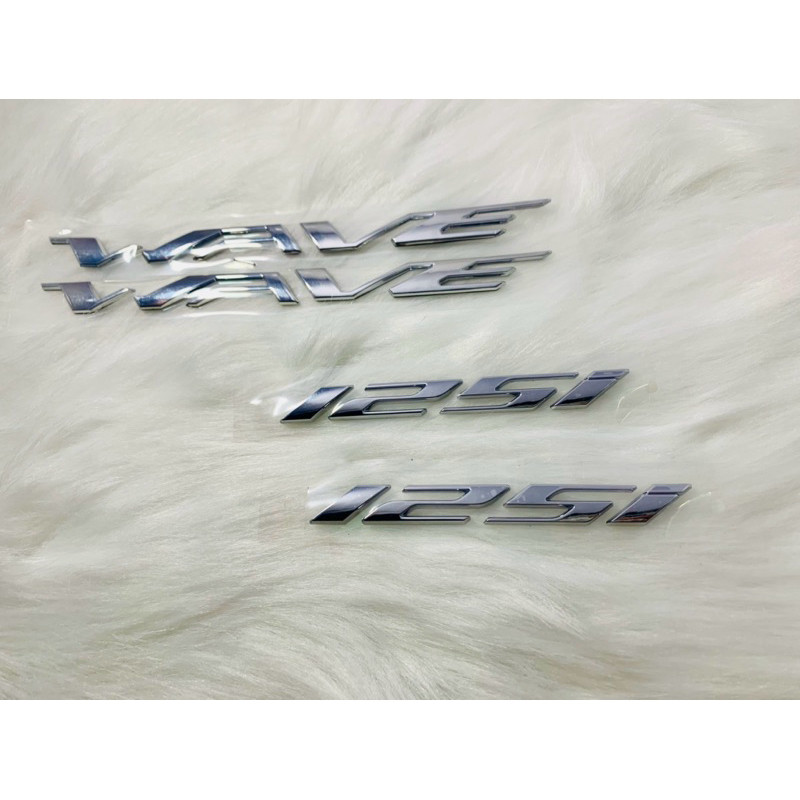 Bộ 2 Tem chữ Wave 125i nổi Cho Xe Honda Wave 125 xi