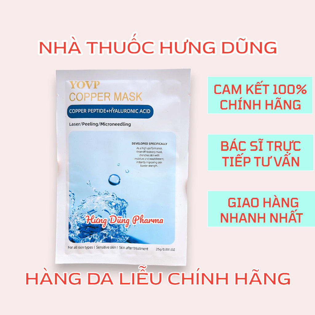 Mặt nạ MASK COPPER YOVP cấp ẩm, làm dịu, giảm đỏ, phục hồi da