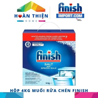 [Hàng Nhập Khẩu] Hộp 4,0kg muối rửa chén Finish Salt (2 GÓI 2KG/HỘP) - (Hỗ trợ làm mềm nước khoan nước của máy rửa chén)
