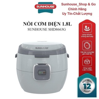 Nồi cơm điện 1.8l sunhouse shd8663g