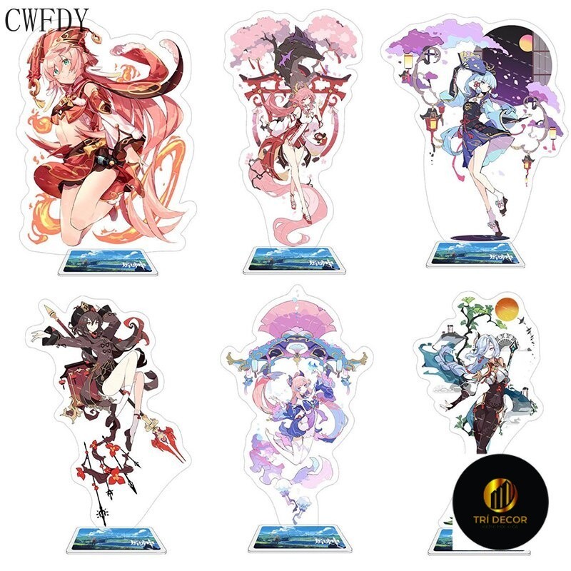 Mô hình Standee Game Genshin Impact Arcylic Stand Figure Hutao Ganyu Raiden Shogun Venti Ayato Kokom