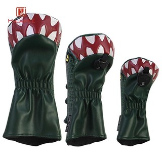 Hilabee Gỗ Headcover Khủng Long Golf Club Cover Bảo Vệ Tay Chống Golf Headcover Cho Rừng Ngoài Trời