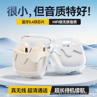 Enc Khử Tiếng Ồn Tai Nghe Không Dây Bluetooth Trong Suốt TWS Vỏ Kem Trong Suốt Thích Hợp Cho iOS Huawei Smart Touch Nữ Tai Nghe In-Ear
