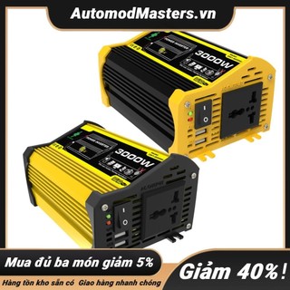 Biến tần nguồn thông minh 3000W DC 12V sang AC 110 / 220V Biến tần thông minh USB kép