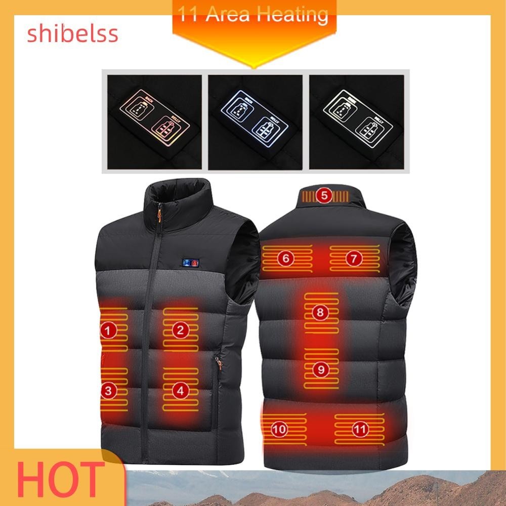 [Shibelss.vn] Áo khoác sưởi ấm 11 khu vực nối áo Vest nhiệt điện quá khổ cho thể thao