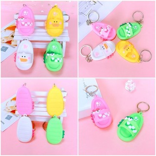 Ngộ nghĩnh Khủng Long Móc Khóa Quái Vật Mini Móc Khóa Dép Sáng Tạo Mặt Dây Chuyền Túi Học Sinh Món Quà Dễ Thương Trang Trí