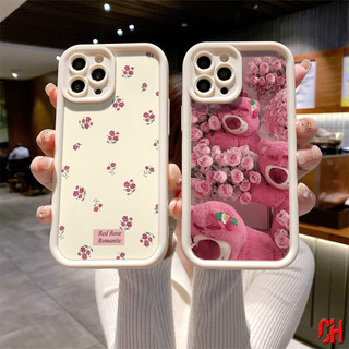 Ốp lưng Realme C53 8i C35 C55 10 C21Y C15 6i C30S C3 C25S C11 C1 C2 C51 5S C31 11 C12 6 7 8 PRO 5i C33 C25 Gấu Dâu Hồng Chống Sốc Mắt Thiên Thần Vỏ Điện Thoại Mềm