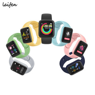Laifen Đồng hồ đeo tay thông minh D20 Macaron 1.44 pedometer nhịp tim máy ảnh điều khiển từ xa điều khiển âm nhạc đồng hồ thể thao