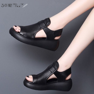 SOERVIMY dép sandal nữ dép đế cao Thoải Mái Xinh Xắn  Siêu nhẹ Lịch lãm Đa dạng Thiết kế độc đáo FDL2430LY7 17Z240426