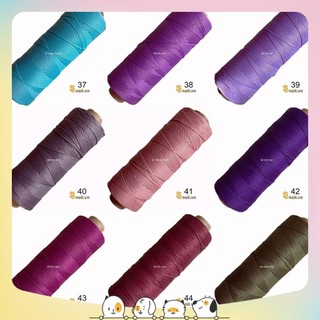 Sợi dệt trơn 2mm Craft yarn VN chuyên móc túi xách, ví, mũ nón lên dáng đẹp, màu sắc vintage 175g (Mã 41 đến 60)