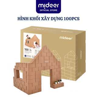 Đồ chơi xếp hình khối giấy bìa Mideer Big Paper Building Blocks, đồ chơi thủ công cho bé