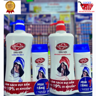[Mua 1 tặng 1] Dầu gội Lifebuoy 640g sạch khuẩn, óng mượt tóc rạng ngời