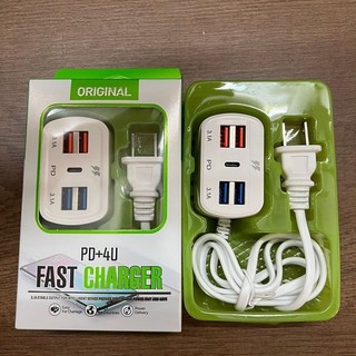 Củ Sạc Nhanh 4 Cổng USB + PD Cho Điện Thoại Di Động iphone android sạc nhiều thiết bị cùng lúc