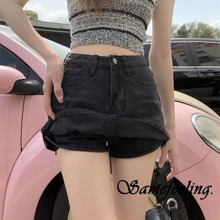 Sf-nữ Denim Skorts Thời Trang Cao Cấp Chữ A Jean Quần Short Mùa Hè Bodycon Váy Quần Short