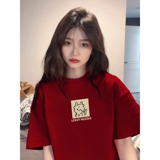 XUANMO Local brand áo thun phông form rộng 100% cotton BIG SIZE Áo thun ngắn tay Cotton nguyên chất mùa hè mới dành cho nữ